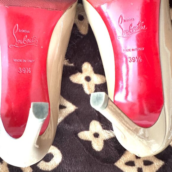CHRISTIAN LOUBOUTIN 100 MM NUDE HEELS 39 1/2 - Picture 6 of 7